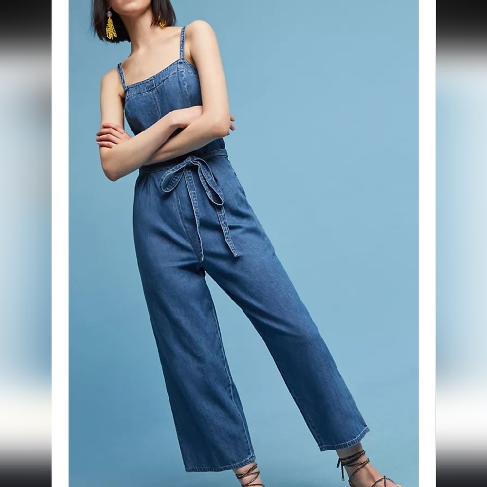 Ag Adriano Goldschmied Giselle Blue Denim Jumpsuit Overalls